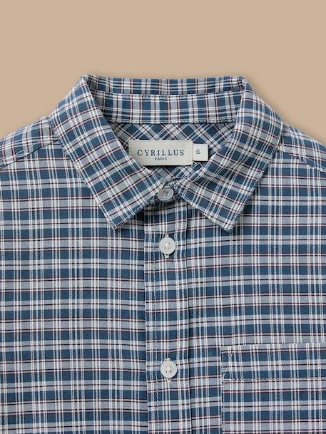 Chemise à carreaux garçon Carreaux bleu 2 - vertbaudet enfant 