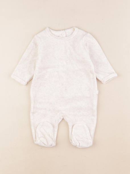 Pyjama velours - 3 mois Beige 1 - vertbaudet enfant 