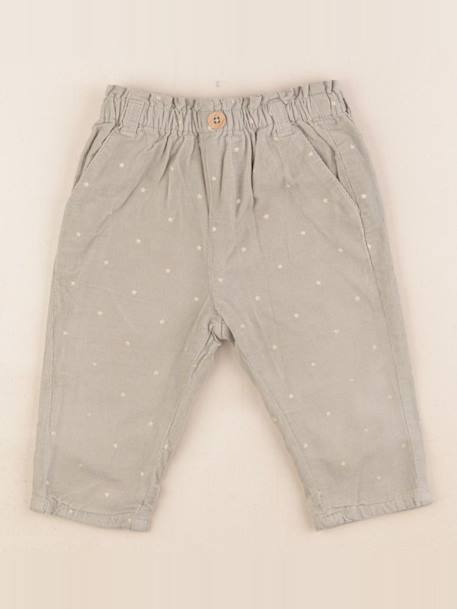 Pantalon - 9 mois Vert, or 1 - vertbaudet enfant 