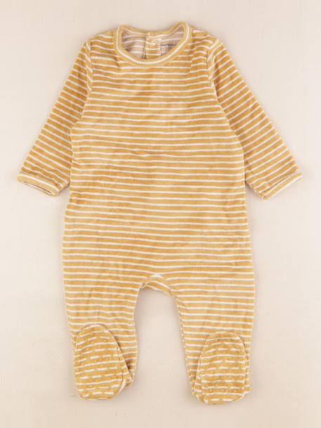 Pyjama velours - 12 mois Jaune 1 - vertbaudet enfant 