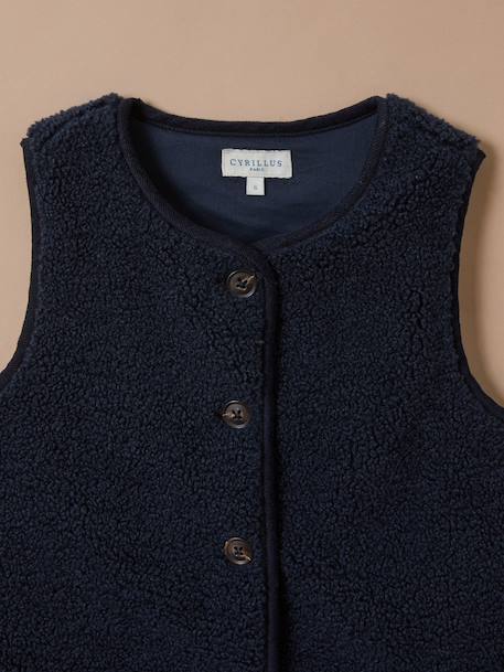 Veste en sherpa - collection junior Bordeaux+Cognac+Ecru+Encre+Vert 17 - vertbaudet enfant 