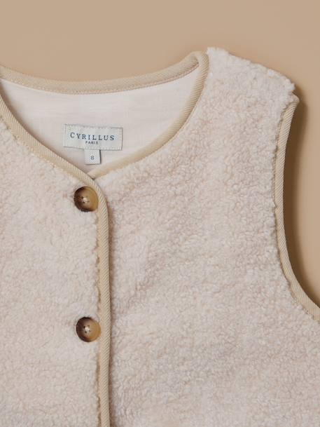 Veste en sherpa - collection junior Bordeaux+Cognac+Ecru+Encre+Vert 12 - vertbaudet enfant 