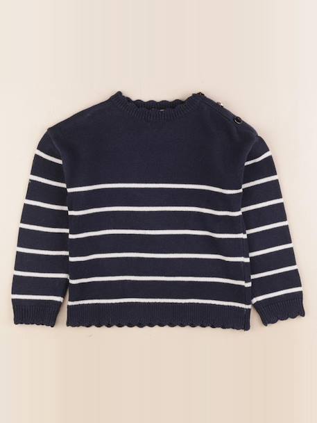 Pull - 6 ans Blanc, bleu 1 - vertbaudet enfant 