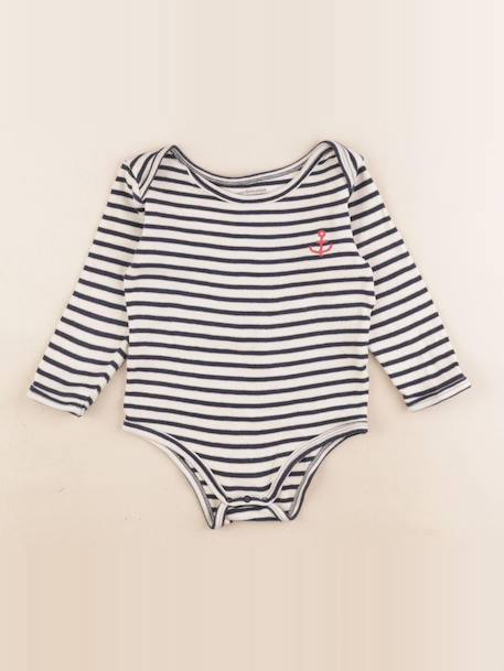 Body - 24 mois Blanc, bleu 1 - vertbaudet enfant 