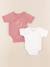 Lot de 2 bodies en coton - 1 mois Beige, rose 1 - vertbaudet enfant 