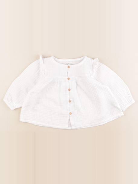 Blouse - 12 mois Blanc 1 - vertbaudet enfant 
