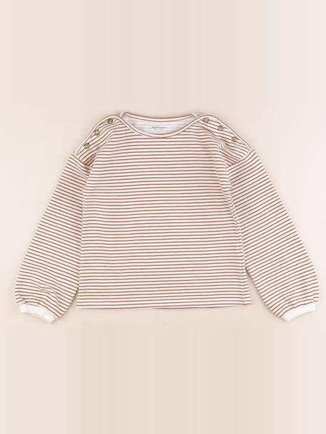Sweat - 8 ans Blanc, marron 1 - vertbaudet enfant 