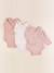 Lot de 3 bodies en coton - 3 mois Beige, rose 1 - vertbaudet enfant 