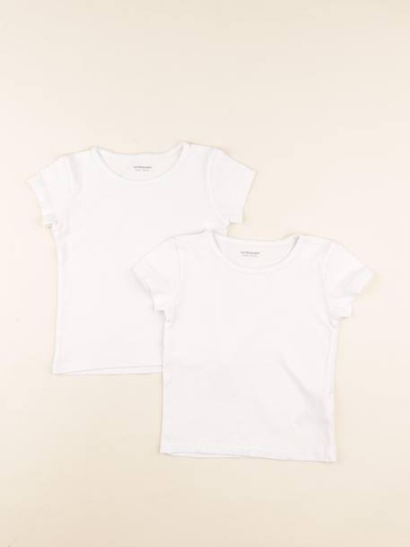 Lot de 2 maillots de corps - 4 ans Blanc 1 - vertbaudet enfant 