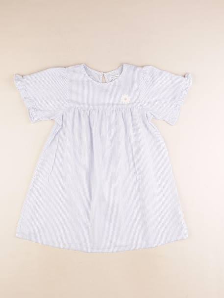 Robe - 8 ans Blanc, bleu 1 - vertbaudet enfant 