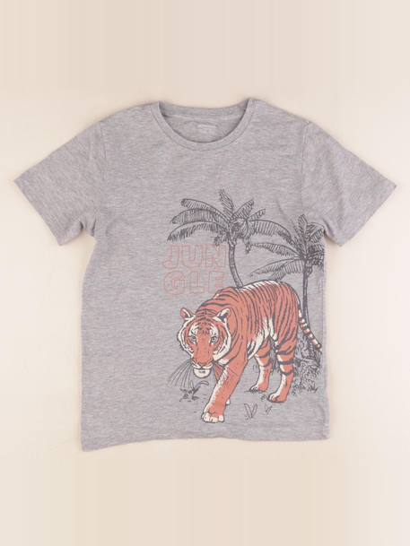 Tee-shirt - 10 ans Gris 1 - vertbaudet enfant 