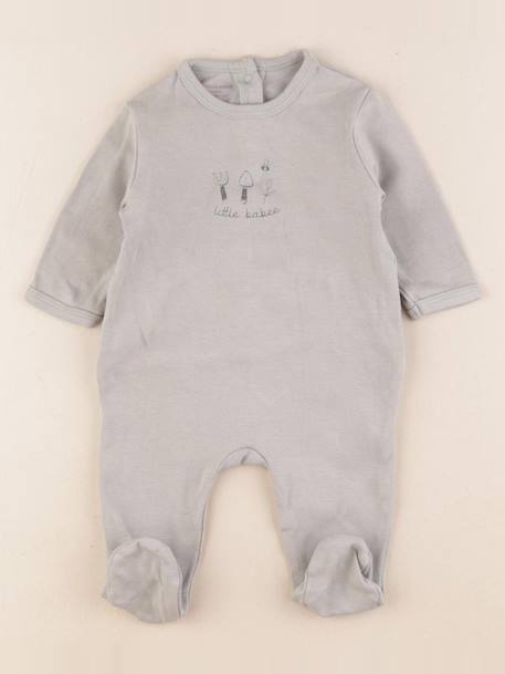 Pyjama coton - 1 mois Vert 1 - vertbaudet enfant 