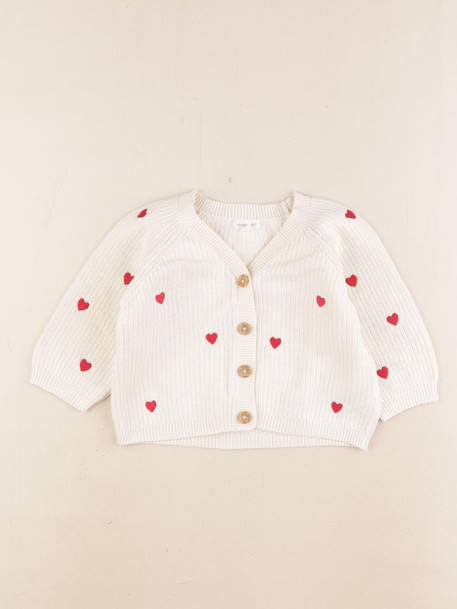 Gilet - 12 mois Beige, rouge 1 - vertbaudet enfant 