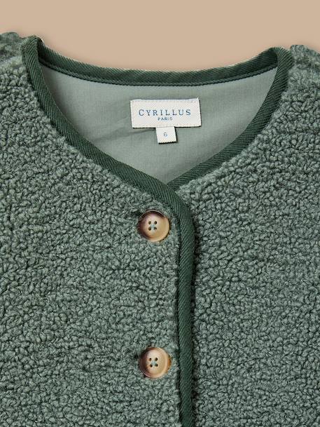 Veste en sherpa - collection junior Bordeaux+Cognac+Ecru+Encre+Vert 20 - vertbaudet enfant 