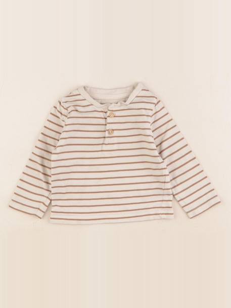 Tee-shirt - 6 mois Beige, marron 1 - vertbaudet enfant 