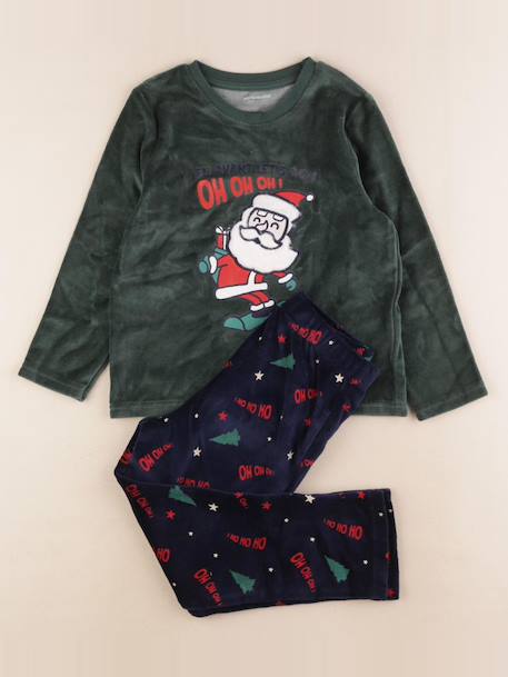 Pyjama velours - 5 ans Vert 1 - vertbaudet enfant 