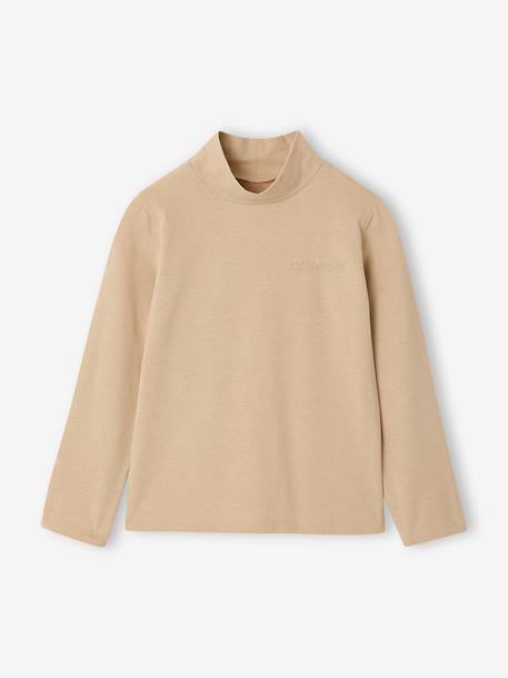 Lot de 3 tee-shirts BASICS à col montant fille bois de rose+mauve 13 - vertbaudet enfant 