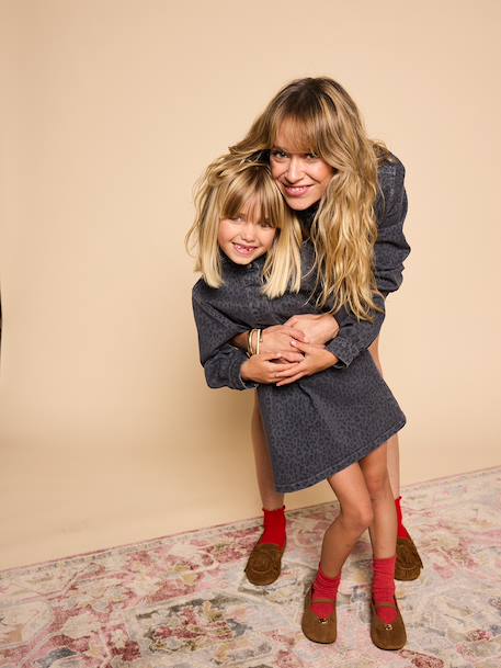 Robe imprimée fille denim gris 2 - vertbaudet enfant 