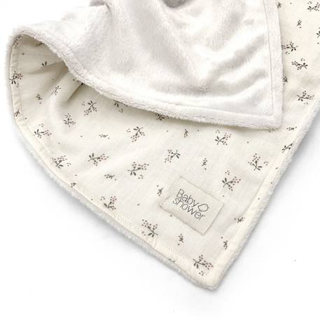 Couverture polaire roseberry (70 x 100 cm) Ecru, rose, vert 2 - vertbaudet enfant 