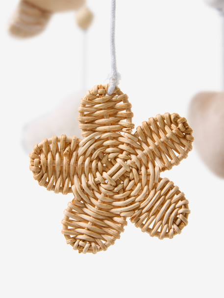 Mobile musical en bois et rotin beige 4 - vertbaudet enfant 