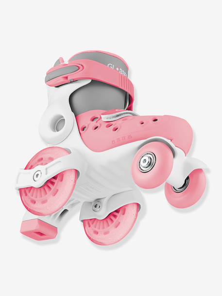 Rollers Quad learning bleu+rose 12 - vertbaudet enfant 