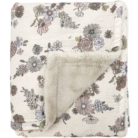 Couverture polaire bardot (110 x 80 cm) Ecru, rose, vert 1 - vertbaudet enfant 
