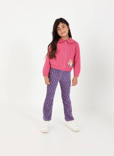 Fille-Pantalon fille imprimé fleurs évasé
