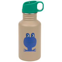 Puériculture-Repas-Vaisselle, coffret repas-Gourde pour enfant inox happy trails grenouille (500 ml)