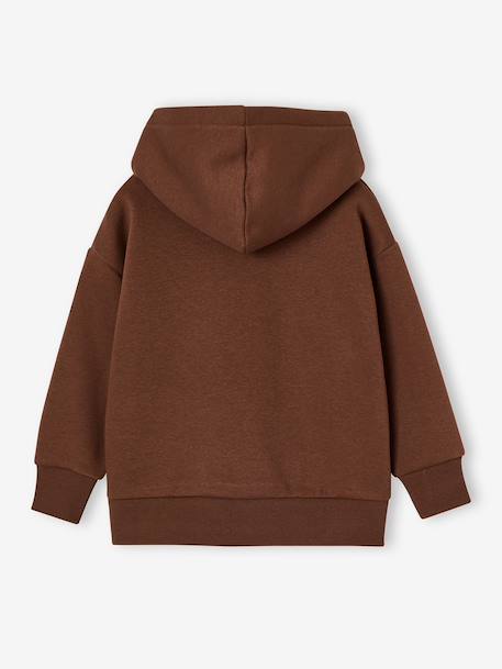 Sweat à capuche garçon marron 2 - vertbaudet enfant 