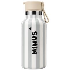 Puériculture-Repas-Vaisselle, coffret repas-Gourde stripe kaki (350 ml)