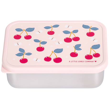 Lunch box en acier inoxydable cerises Rose, rouge, jaune 2 - vertbaudet enfant 