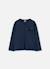 T-shirt fille en maille broderie fleurs Bleu 1 - vertbaudet enfant 