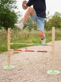 Jouet-Course de haie en bois fsc - jeu extérieur - obstacle réglable