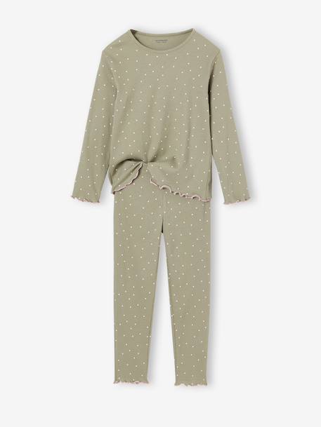 Lot de 2 pyjamas fille vert sauge 2 - vertbaudet enfant 