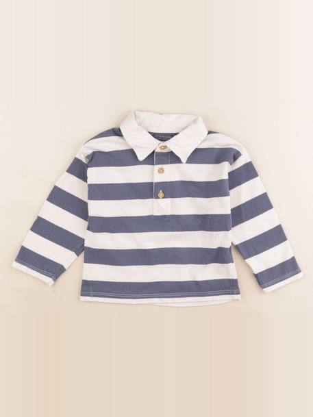 Polo - 2 ans Blanc, bleu 1 - vertbaudet enfant 