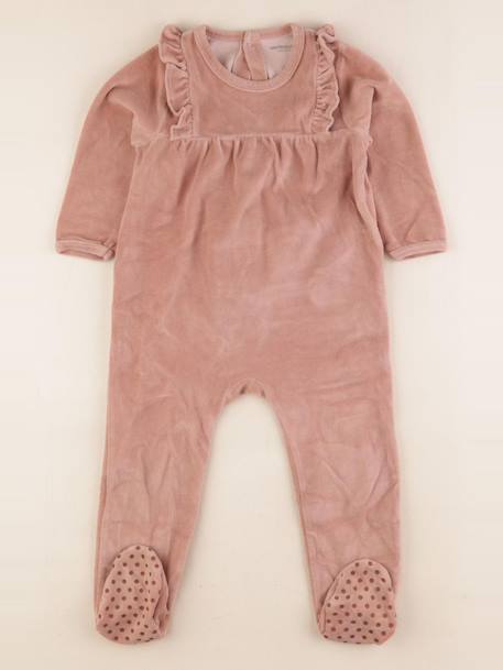 Pyjama velours - 2 ans Rose 1 - vertbaudet enfant 