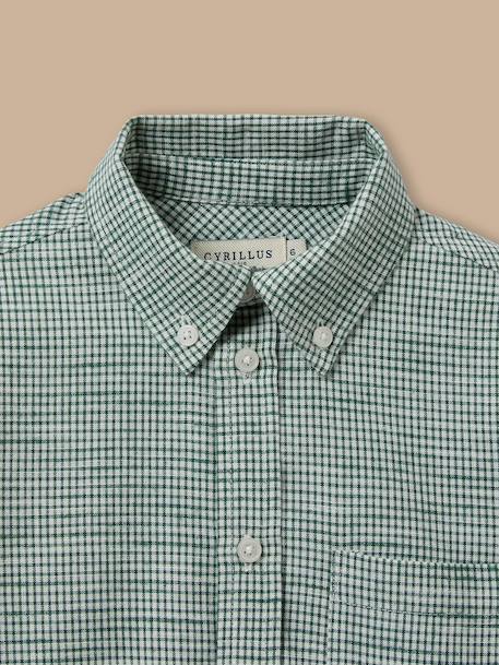 Chemise garçon vichy Bleu+Vert 8 - vertbaudet enfant 