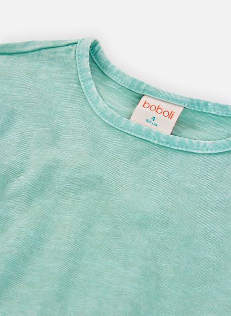 T-shirt fille en maille avec volant Vert 3 - vertbaudet enfant 