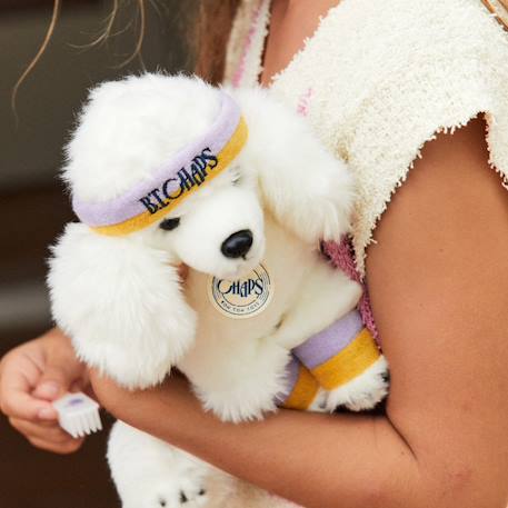 Peluche bébé hyacinthe le caniche - 32 cm Blanc, rose, jaune+Gris, violet, vert 5 - vertbaudet enfant 