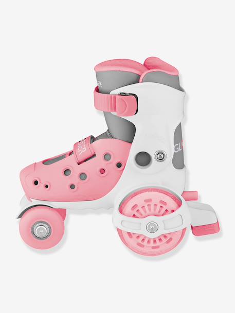 Rollers Quad learning bleu+rose 9 - vertbaudet enfant 