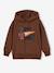 Sweat à capuche garçon marron 1 - vertbaudet enfant 