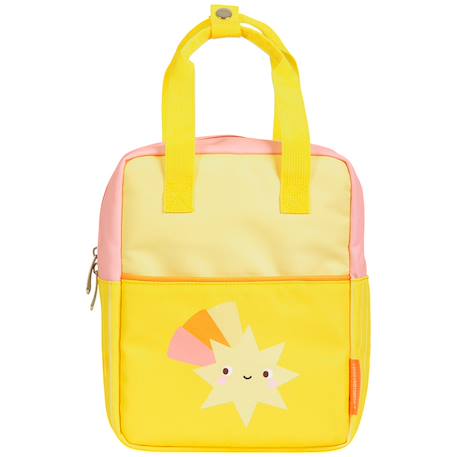 Sac à dos carré etoiles Jaune, rose 2 - vertbaudet enfant 
