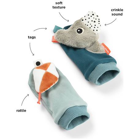 Paire de chaussettes à hochet playground bleu Bleu 3 - vertbaudet enfant 