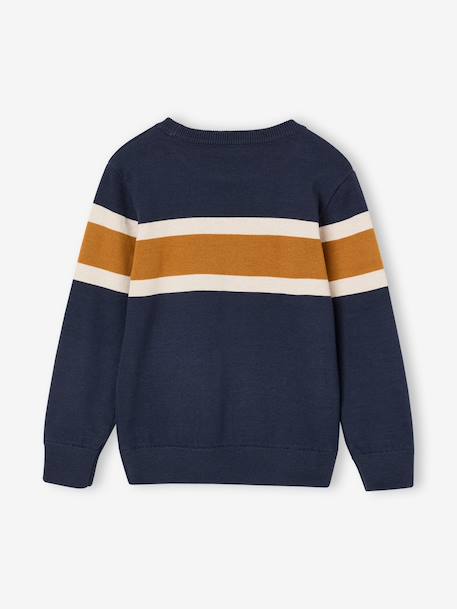 Pull garçon col rond marine 2 - vertbaudet enfant 
