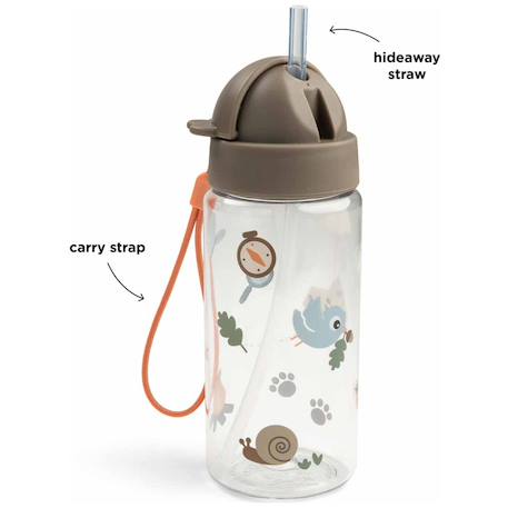 Gourde à paille tiny trails sable (350 ml) Sable 3 - vertbaudet enfant 