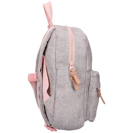 Sac à dos enfant blossom et bows fleurs gris denim (31x26 cm) Gris 3 - vertbaudet enfant 
