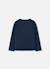 T-shirt fille en maille broderie fleurs Bleu 2 - vertbaudet enfant 