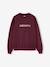 Sweat fille oversize inscription léopard anthracite+bordeaux 8 - vertbaudet enfant 