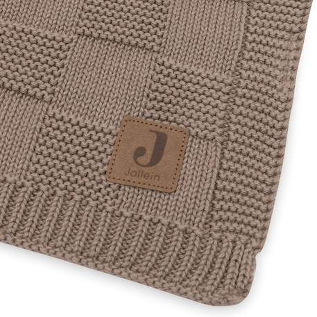 Couverture en tricot box knit milky coffee (75 x 100 cm) Marron 4 - vertbaudet enfant 