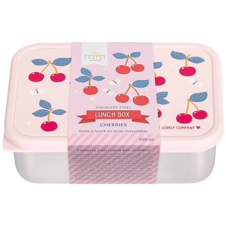 Lunch box en acier inoxydable cerises Rose, rouge, jaune 6 - vertbaudet enfant 